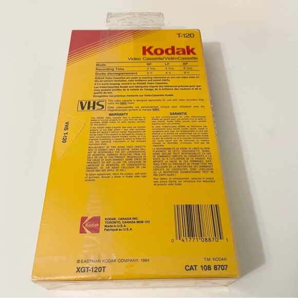Kodak Video Cassette T-120 Lot of 4 - Picture 3 of 9